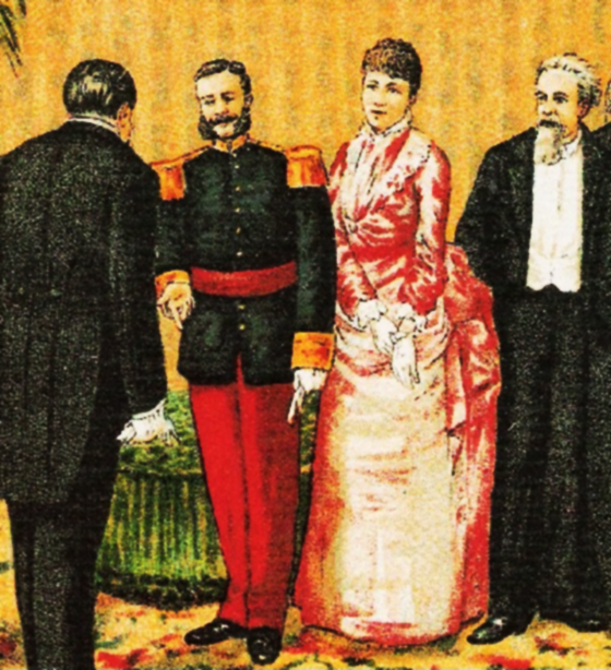 Presentación al rey Alfonso XII del Memorial de Agravios a Cataluña