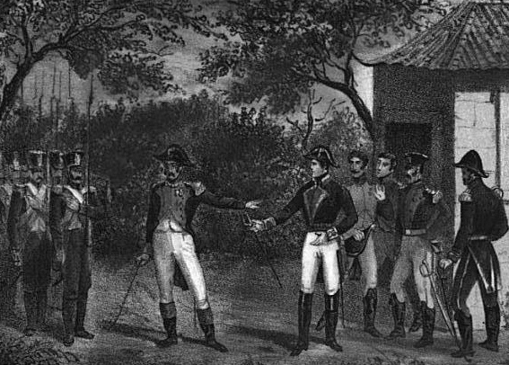 Figuración del apresamiento de Lacy