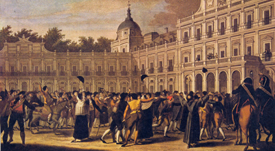 Figuración clásica del falso motín de Aranjuez
