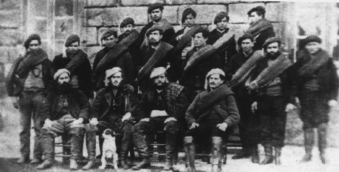 Carlistas presos cerca de Mondoñedo en 1872. Envío de Enrique Acuña