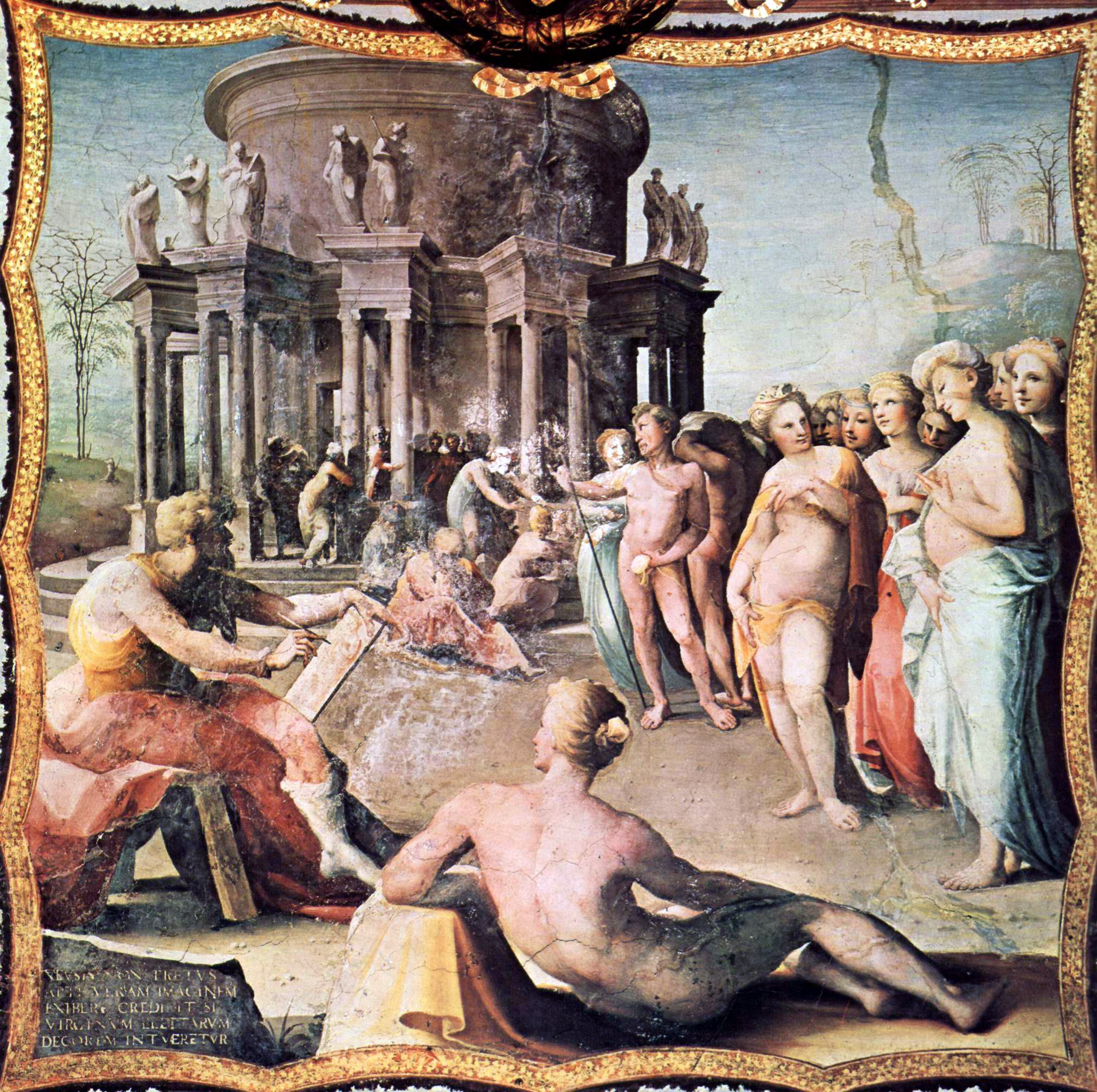 1524-25, Zeus pinta el retrato de Helena para el templo de Hera en Crotona, Domenico Beccafumi (1486- 1551)