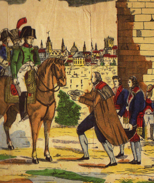 Figuración de la entrega de Madrid a Napoleón Bonaparte