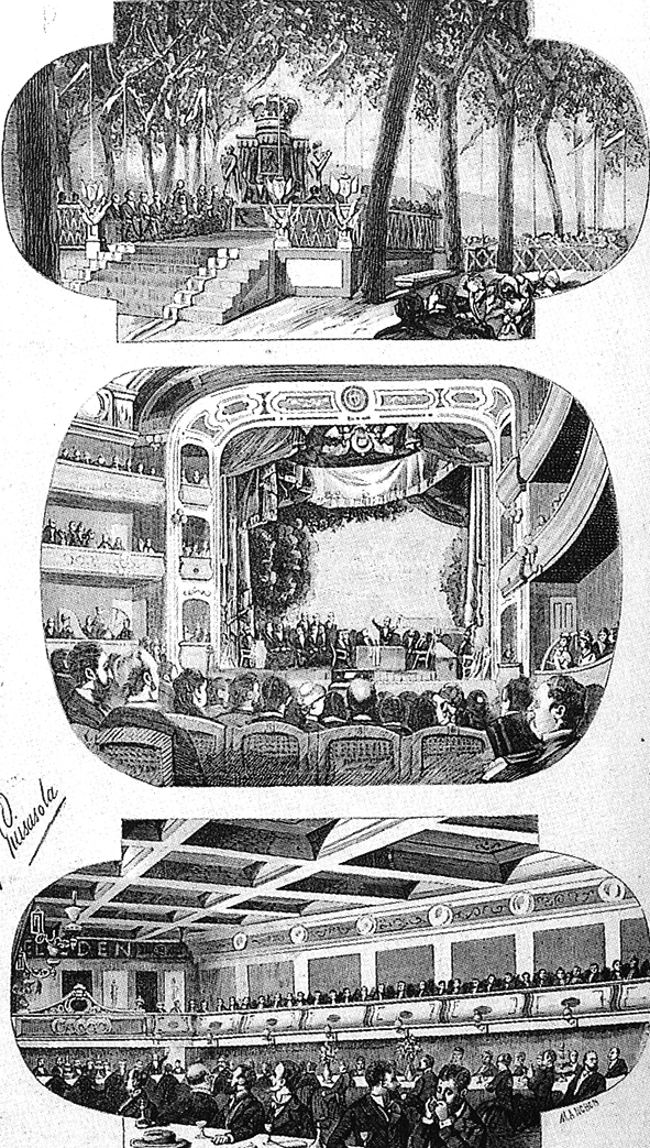 El Certamen Literario y Musical de Pontevedra. Dibujos de Federico Guisasola en “La Ilustración Gallega y Asturiana”