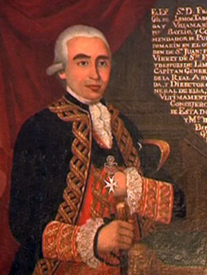 Francisco Gil Lemos con la cruz de los caballeros de Malta. Colección de sus descendientes