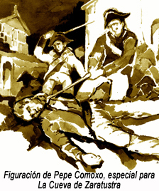La muerte de Filangieri. Figuración de Pepe Comoxo para LA CUEVA DE ZARATUSTRA