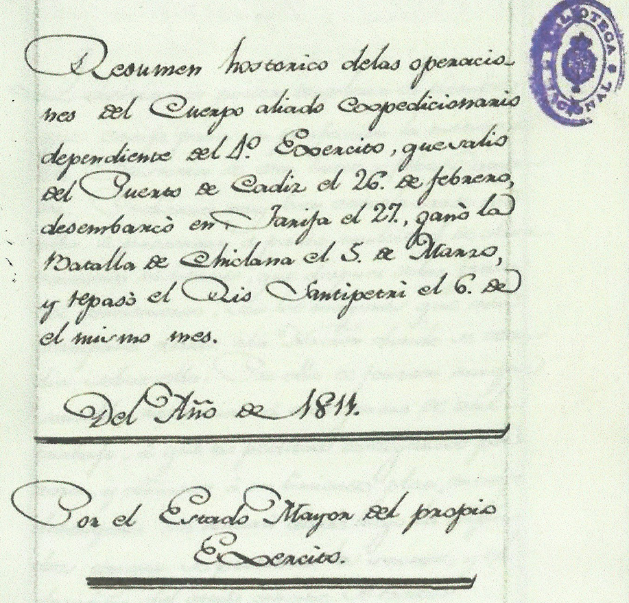 Original de Lacy en la Biblioteca Nacional de España