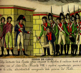 Figuración propagandística de los fernandistas de la detención de Manuel Godoy