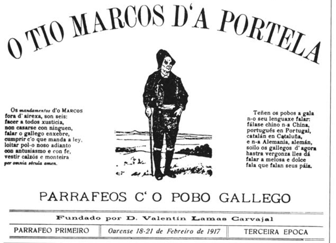 La resurrección de “O Tío Marcos da Portela” como portavoz de la Irmandade da Fala de Orense.