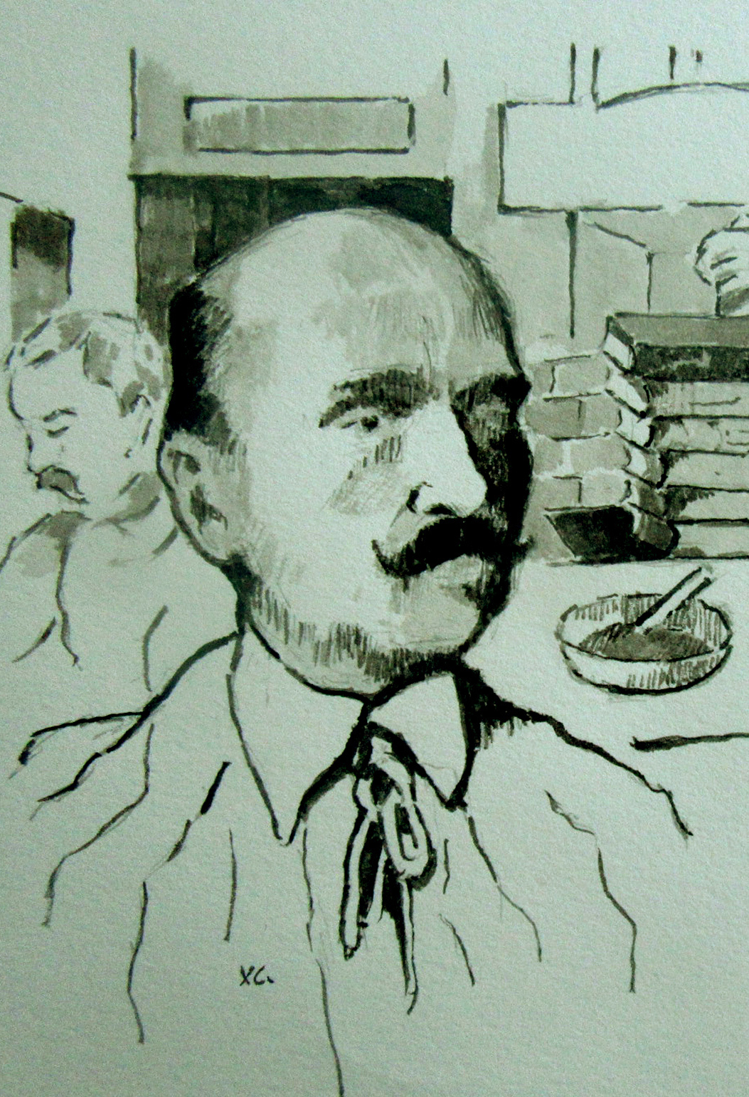 Figuración de Rogelio Quintáns Calderón. Diseño de Xosé Comoxo para La Cueva de Zaratustra