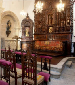 Detalle de la capilla del pazo de Meirás, donde Emilia pensaba reposar en su sueño eterno. En realidad, se la enterró en la Sacramental de San Lorenzo de Madrid.