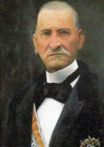 Retrato de Eduardo Matos Santos, gobernador civil de Pontevedra. Libro de la Diputación, página 122