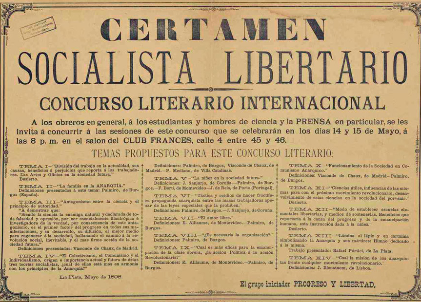 Convocatoria del Certamen Socialista de La Plata