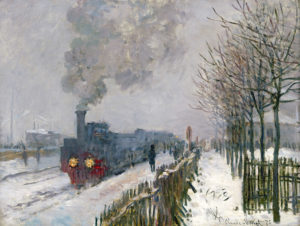 Monet. El tren en la nieve. La locomotora. 1875