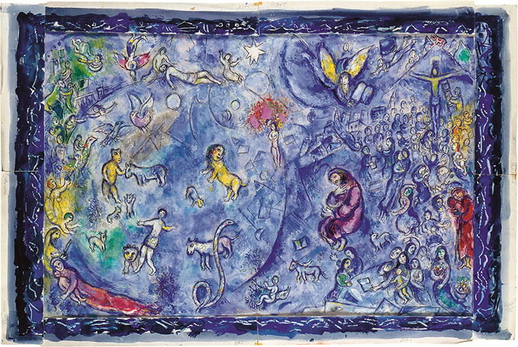 Chagall. Boceto definitivo para La Paix, 1963