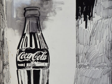 Andy Warhol;Coca-Cola [2];1961;casein and crayon on linen;Stretched: 69 1/2 × 52 1/4 in. (176.5 × 132.7 cm.)