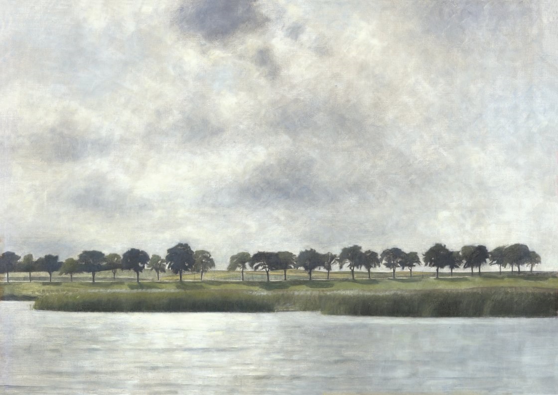 Hammershøi. Lluvia con sol. Lago Gentofte, 1903
